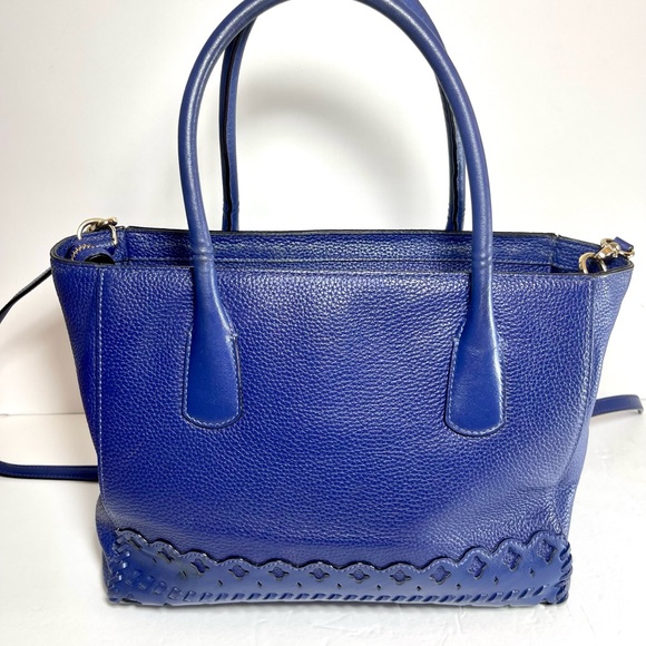 KATE SPADE Cobalt Blue Pebbled Leather Handbag - Picture 6 of 16